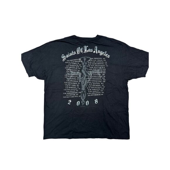 Motley Crüe y2k 2008 CrüeFest Saints of Los Angeles Tour TShirt Vintage Band Tee - Picture 4 of 7